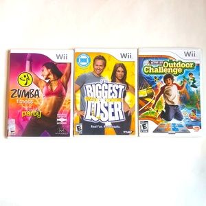 Wii games Zumba fitness, Biggest Loser, active lif
